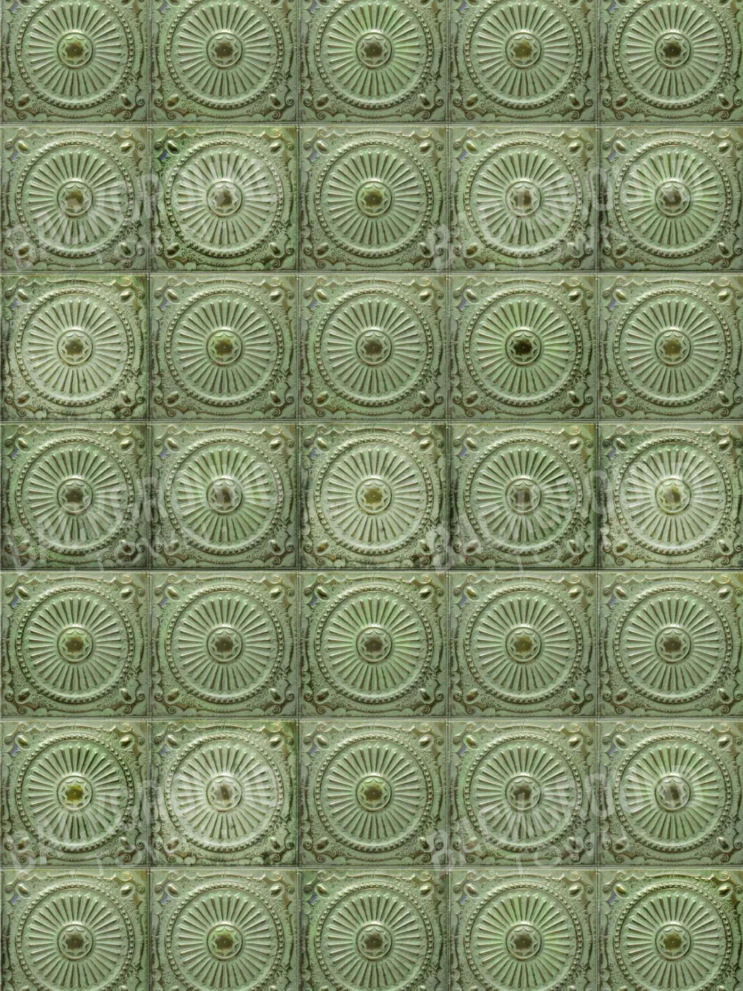 Green Tiles 5’X7’ Ultracloth (60 X 84 Inch) Backdrop