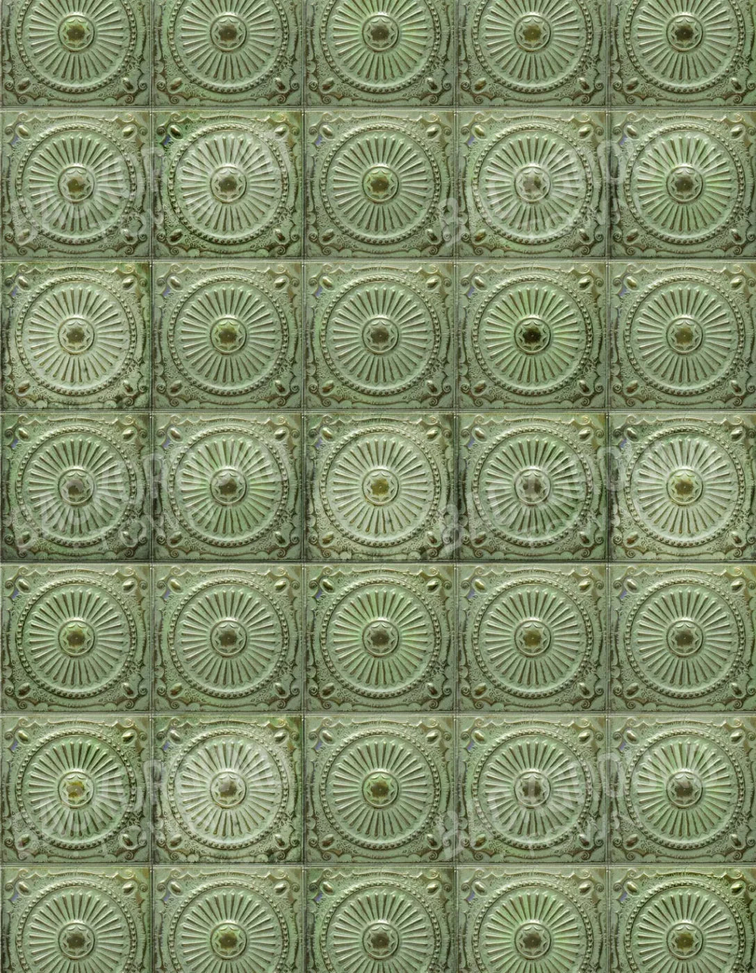 Green Tiles 6’X8’ Fleece (72 X 96 Inch) Backdrop