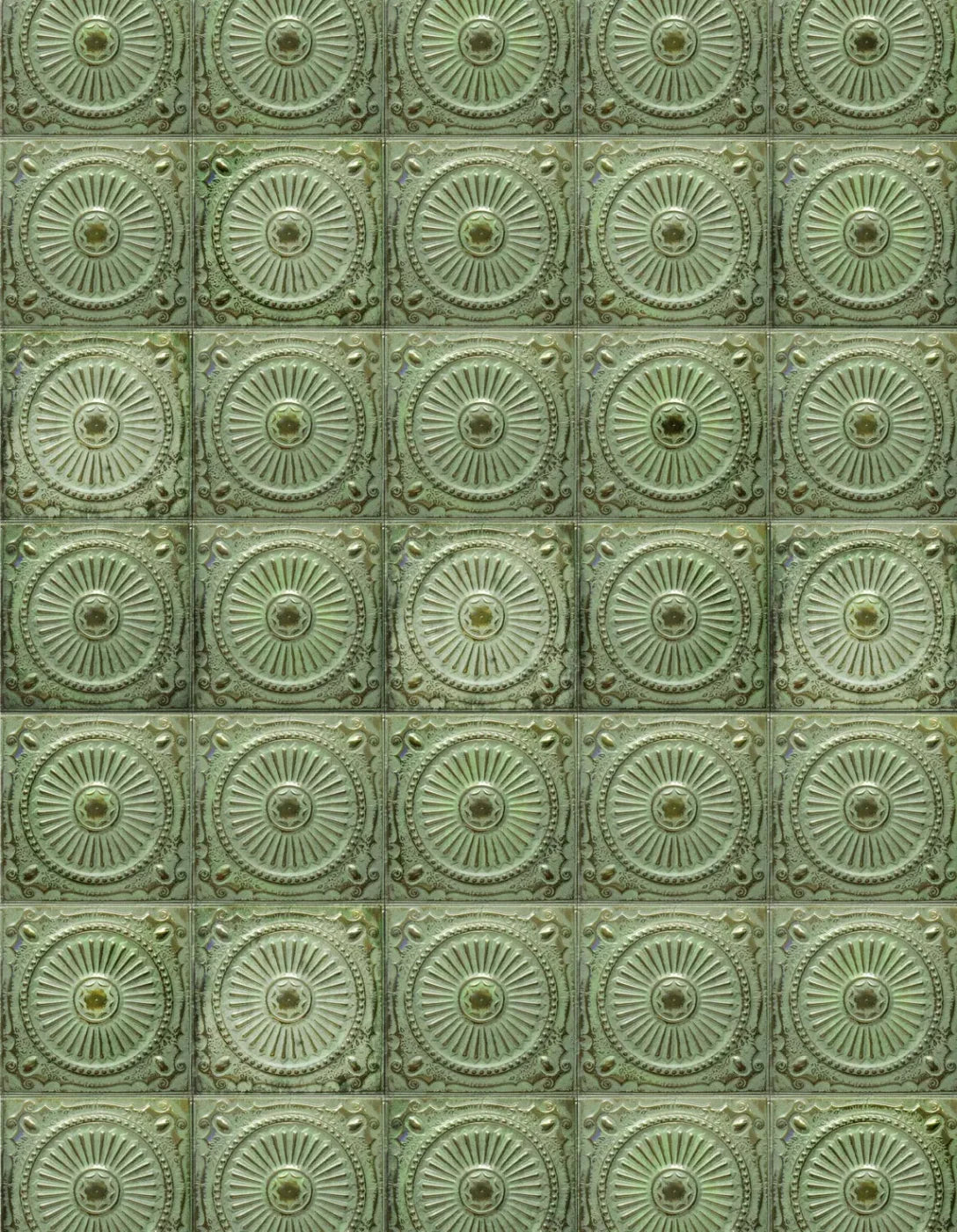 Green Tiles 6’X8’ Fleece (72 X 96 Inch) Backdrop