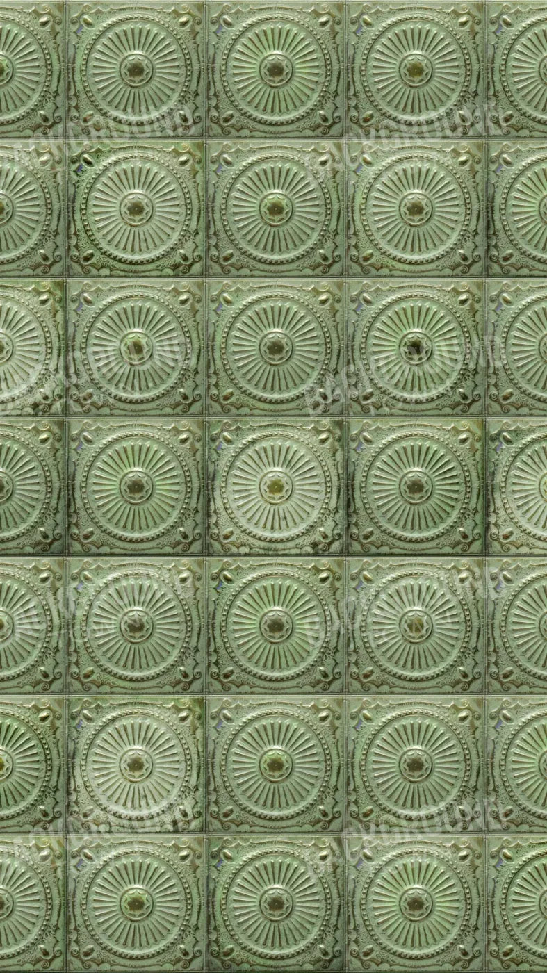 Green Tiles 8’X14’ Ultracloth (96 X 168 Inch) Backdrop