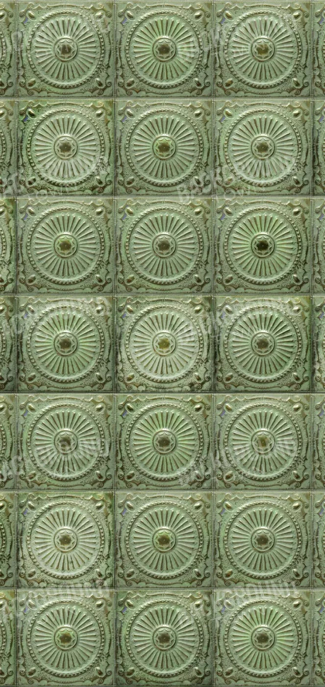 Green Tiles 8’X16’ Ultracloth (96 X 192 Inch) Backdrop
