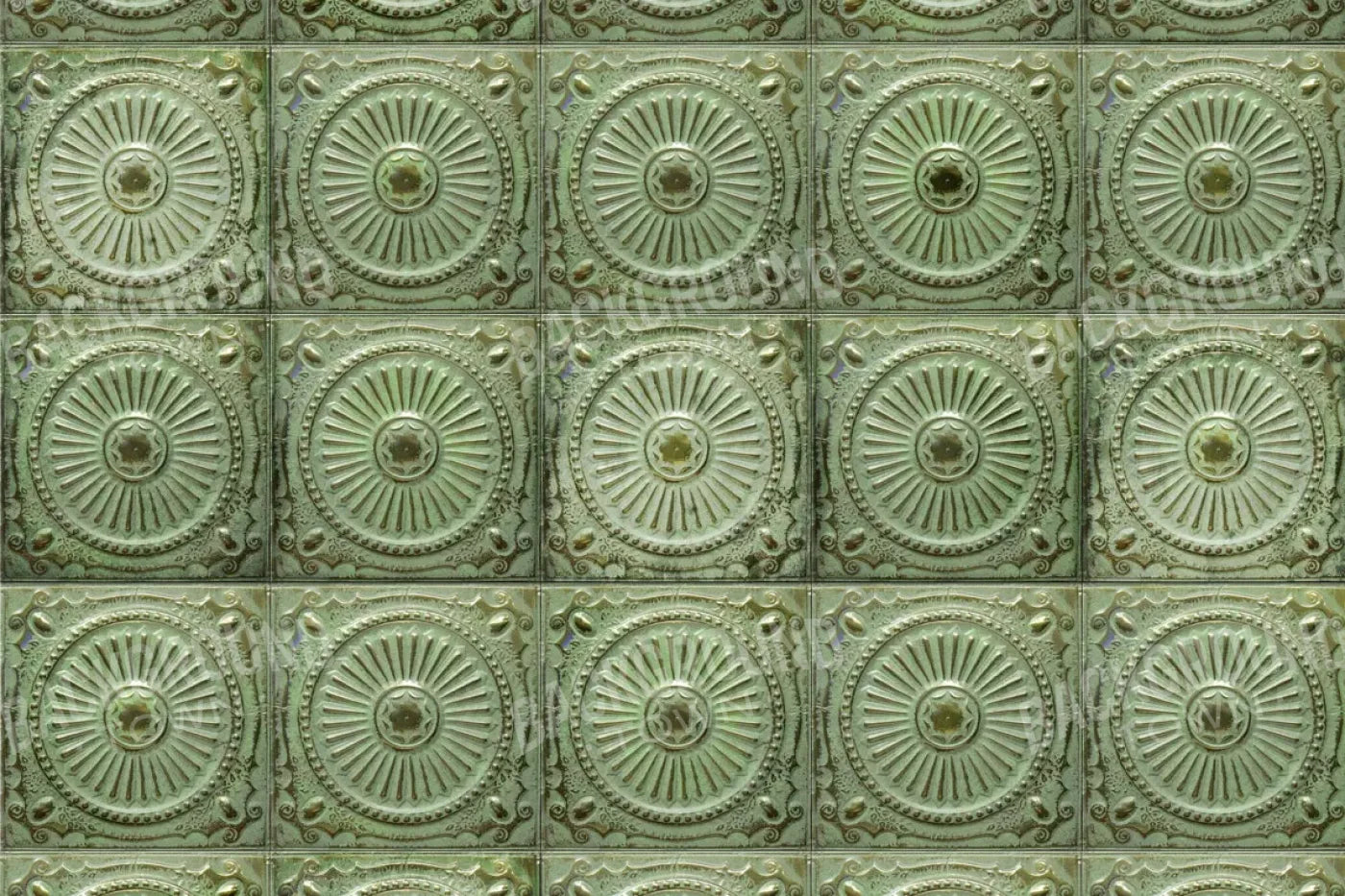 Green Tiles 8’X5’ Ultracloth (96 X 60 Inch) Backdrop