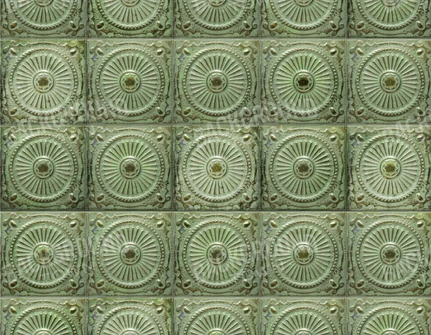 Green Tiles 8’X6’ Fleece (96 X 72 Inch) Backdrop