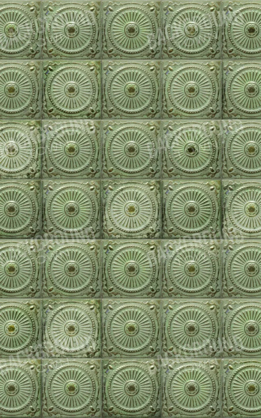 Green Tiles 9’X14’ Ultracloth (108 X 168 Inch) Backdrop