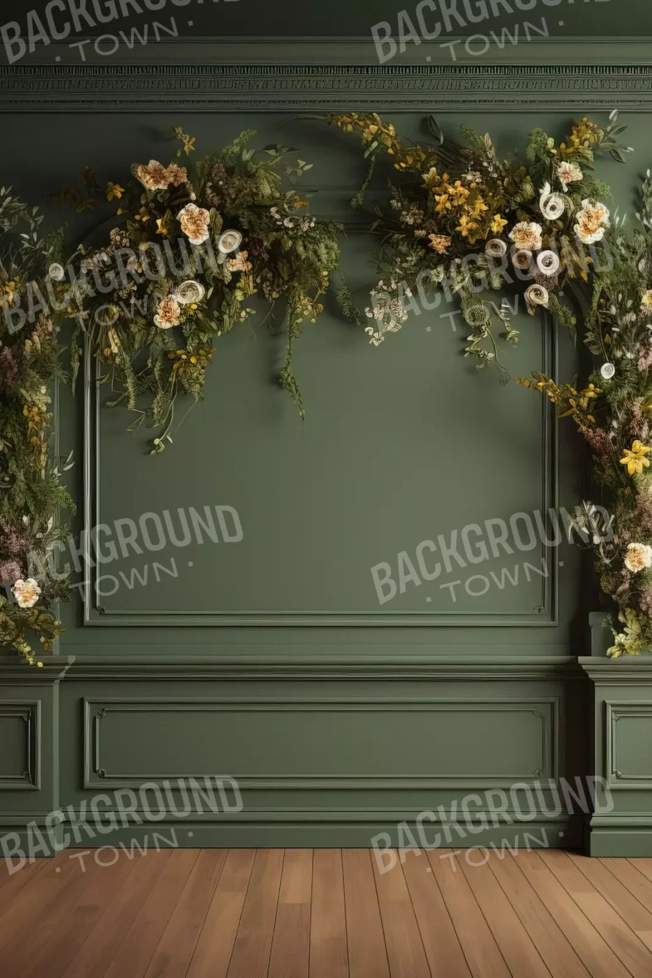 Green Wall I 8X12 Ultracloth ( 96 X 144 Inch ) Backdrop
