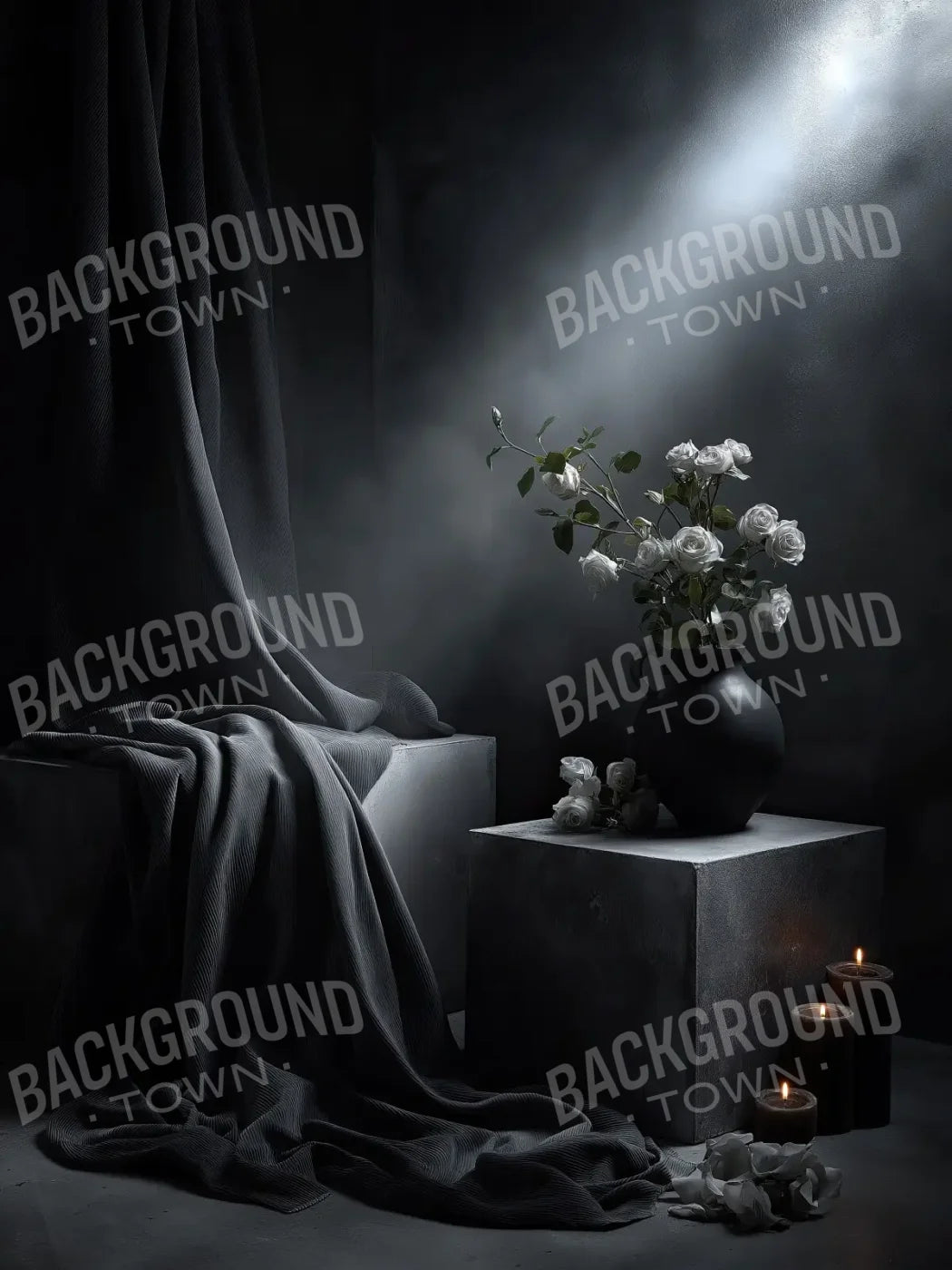 Grey Corner 6’x8’ Fleece (72 x 96 inch) Backdrop