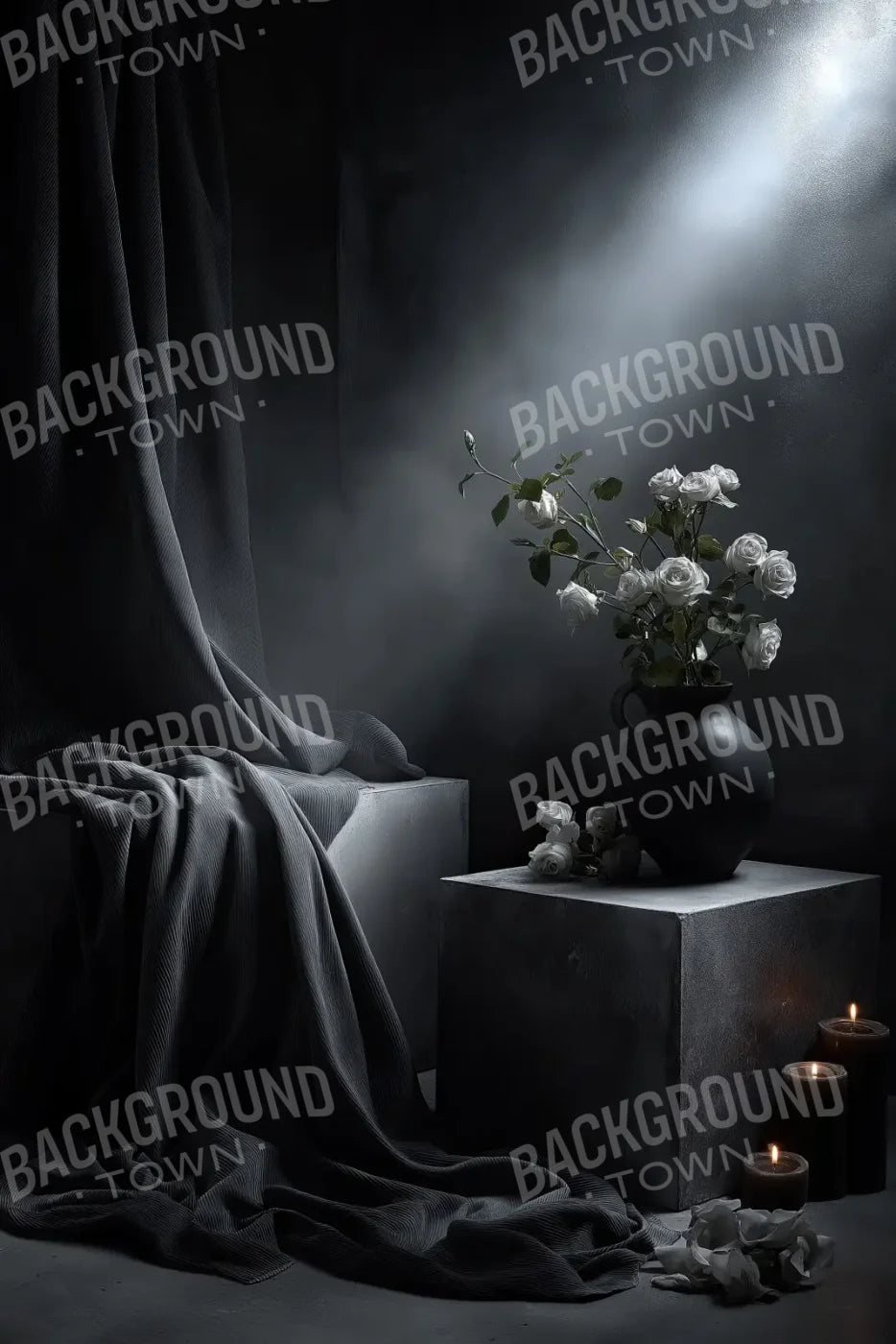 Grey Corner 8’x12’ UltraCloth (96 x 144 inch) Backdrop