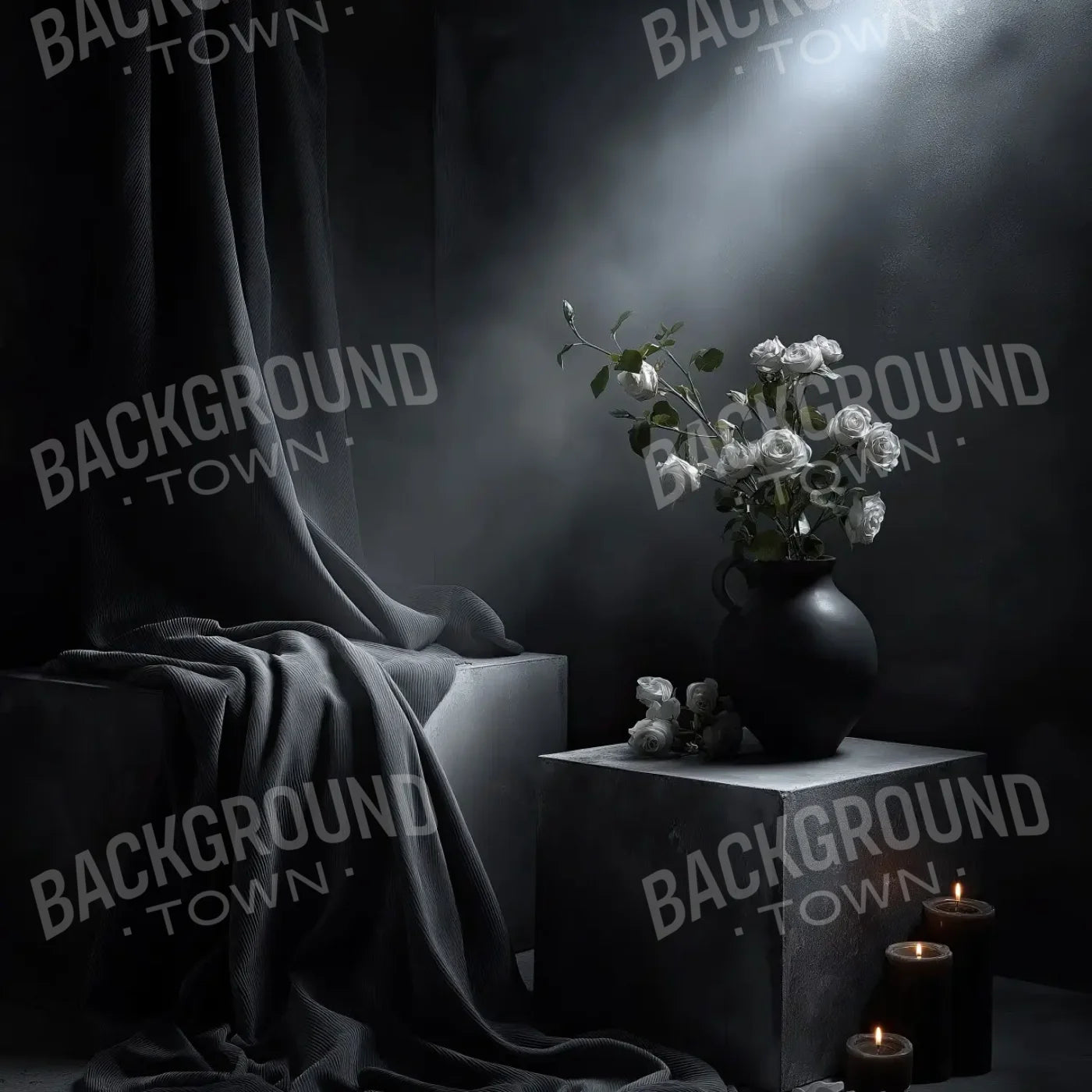 Grey Corner 8’x8’ Fleece (96 x 96 inch) Backdrop