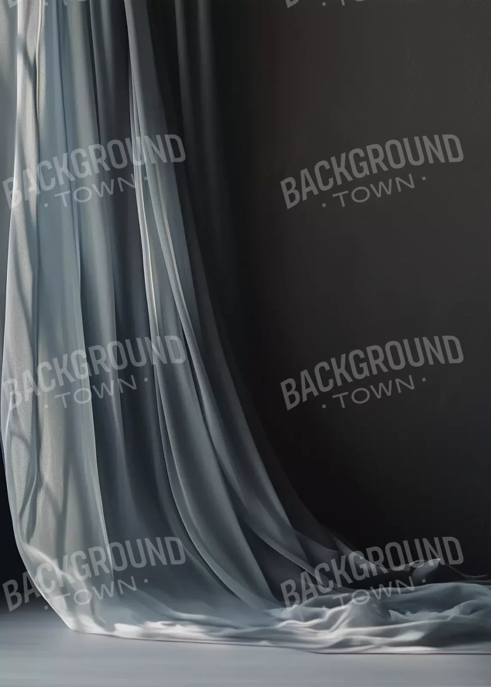 Grey Curtain 5’X7’ Ultracloth (60 X 84 Inch) Backdrop