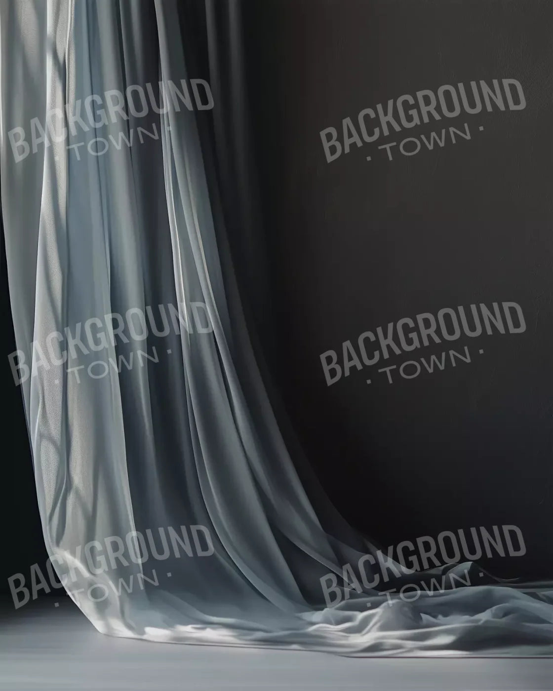Grey Curtain 8’X10’ Fleece (96 X 120 Inch) Backdrop