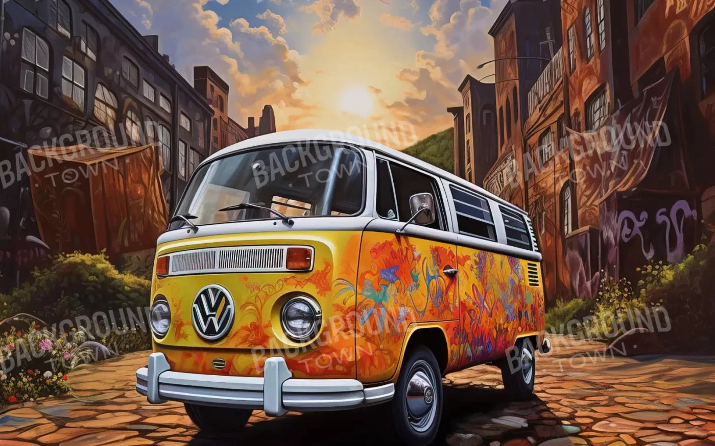 Groovy Van 14X9 Ultracloth ( 168 X 108 Inch ) Backdrop