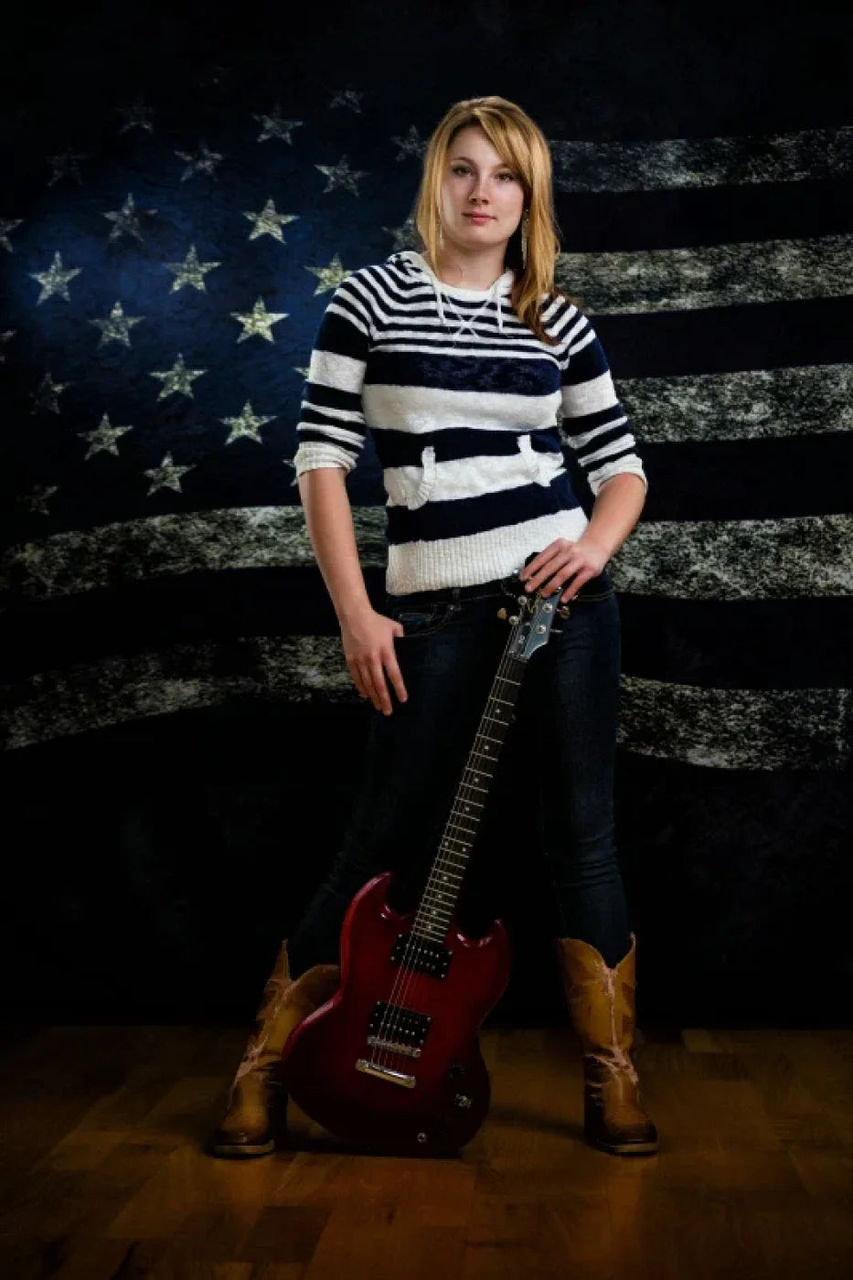 Blue Patriotic Backdrop for Photography