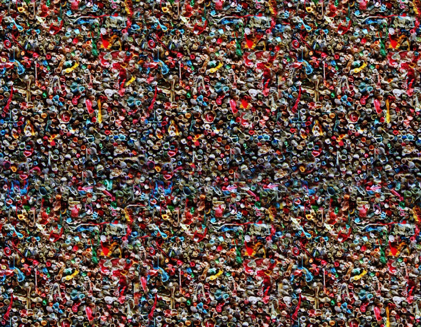 Gum Wall 8X6 Fleece ( 96 X 72 Inch ) Backdrop