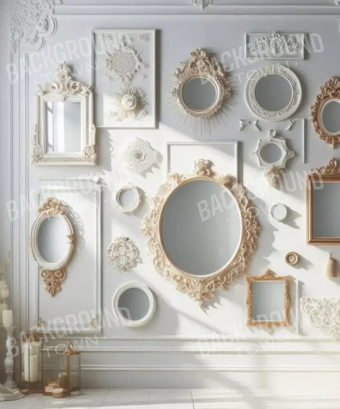 White Gold Backdrop for Photography