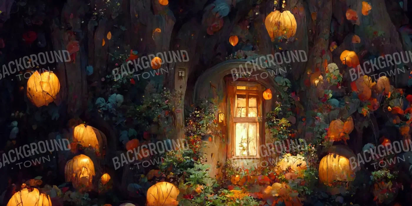 Halloween Fairy Garden 20’X10’ Ultracloth (240 X 120 Inch) Backdrop