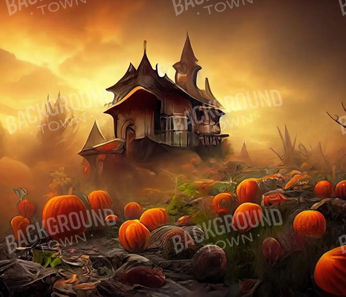 Halloween Sunset 12’X10’ Ultracloth (144 X 120 Inch) Backdrop