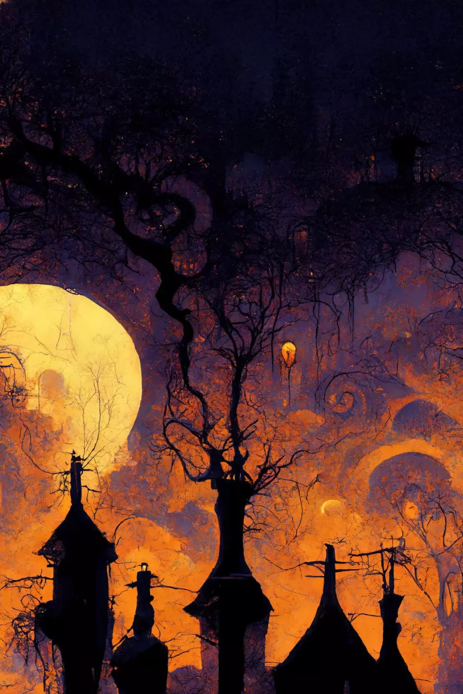 Halloween Town Backdrop