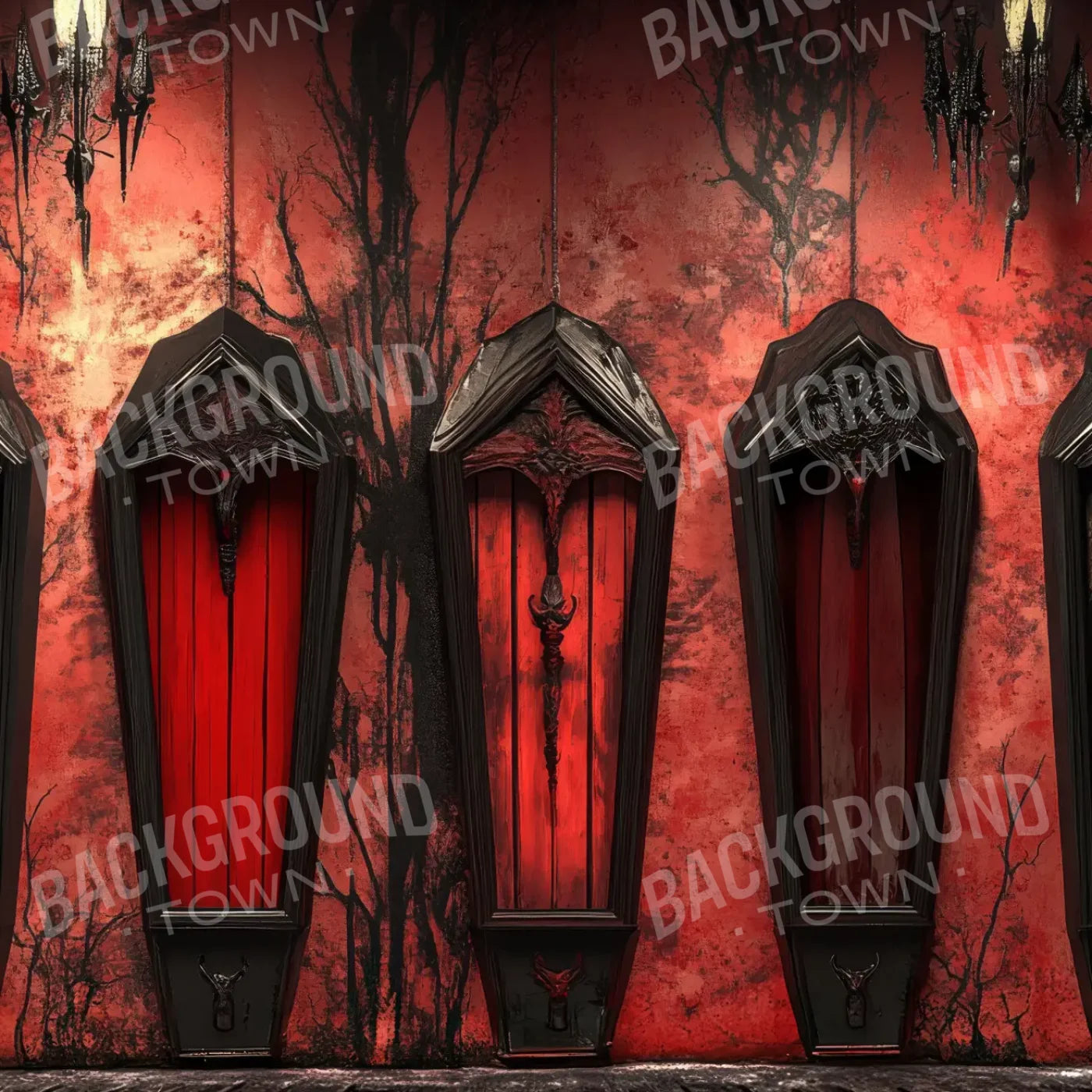 Halloween Vault 8’x8’ Fleece (96 x 96 inch) Backdrop