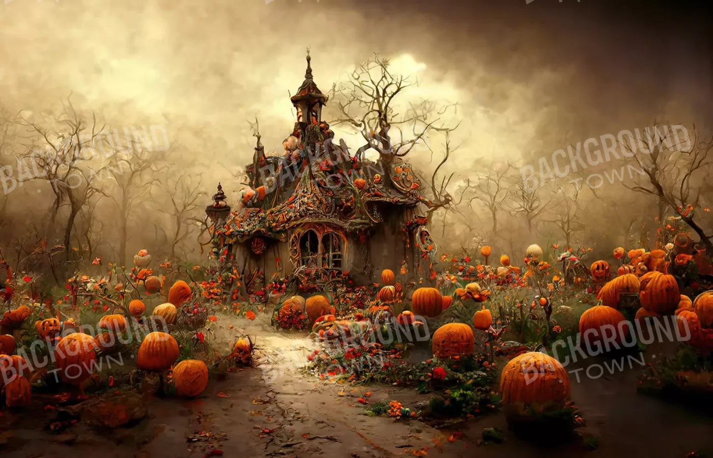 Hallows Eve 12’X8’ Ultracloth (144 X 96 Inch) Backdrop