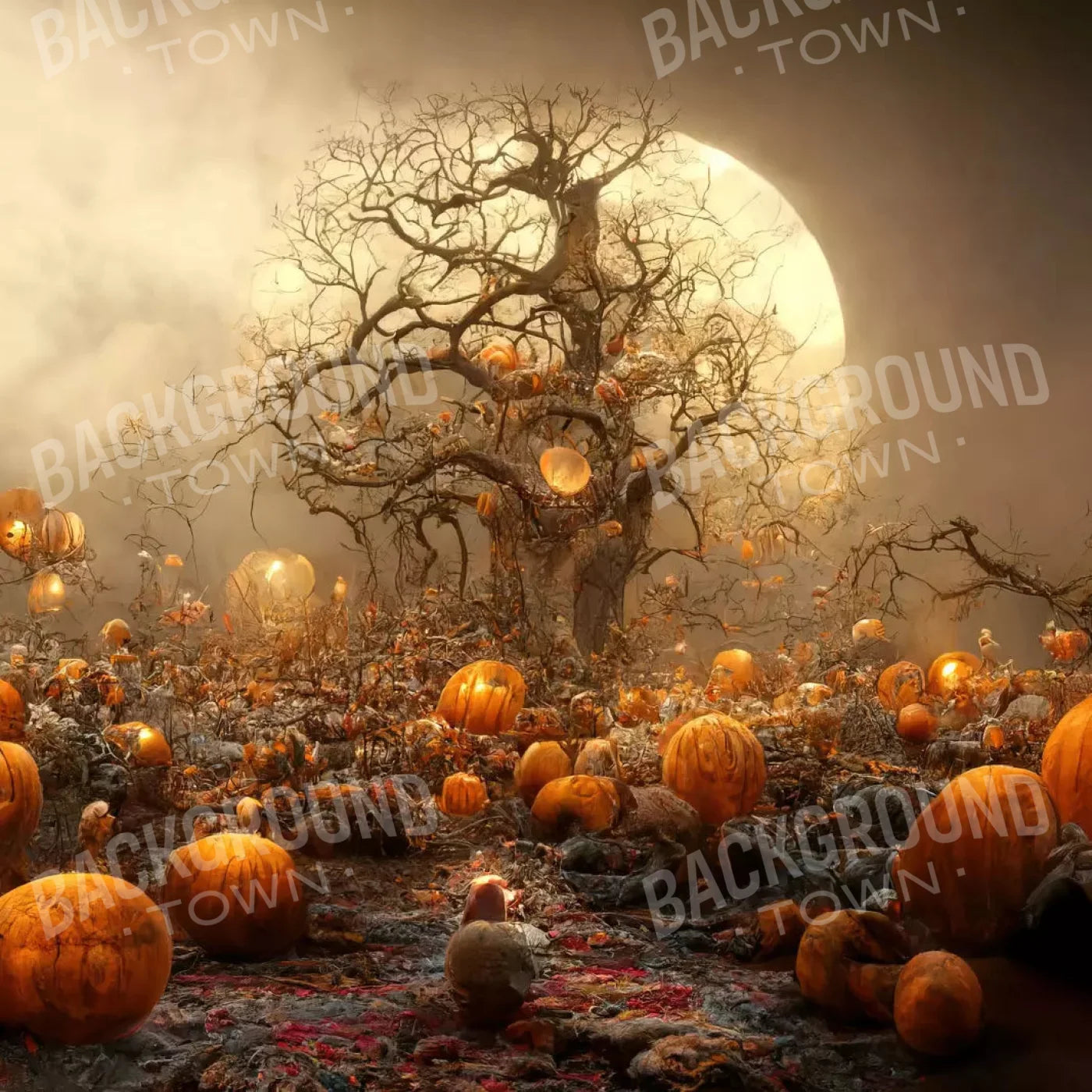 Hallows Eve 2 8X8 Fleece ( 96 X Inch ) Backdrop