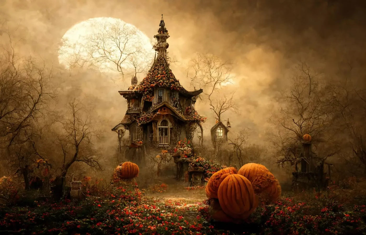 Hallows Eve 3 12’X8’ Ultracloth (144 X 96 Inch) Backdrop