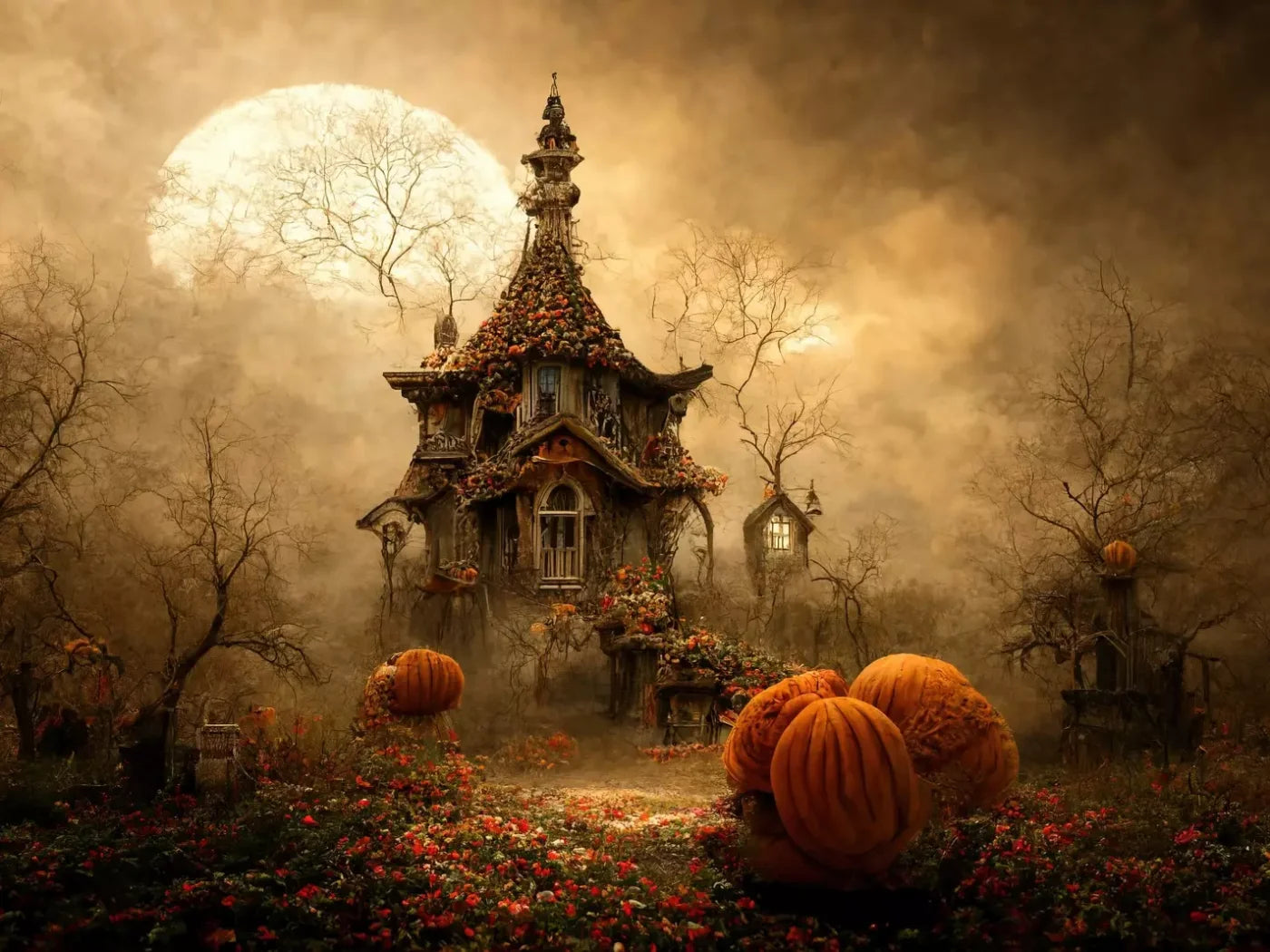 Hallows Eve 3 6’8’X5’ Fleece (80 X 60 Inch) Backdrop