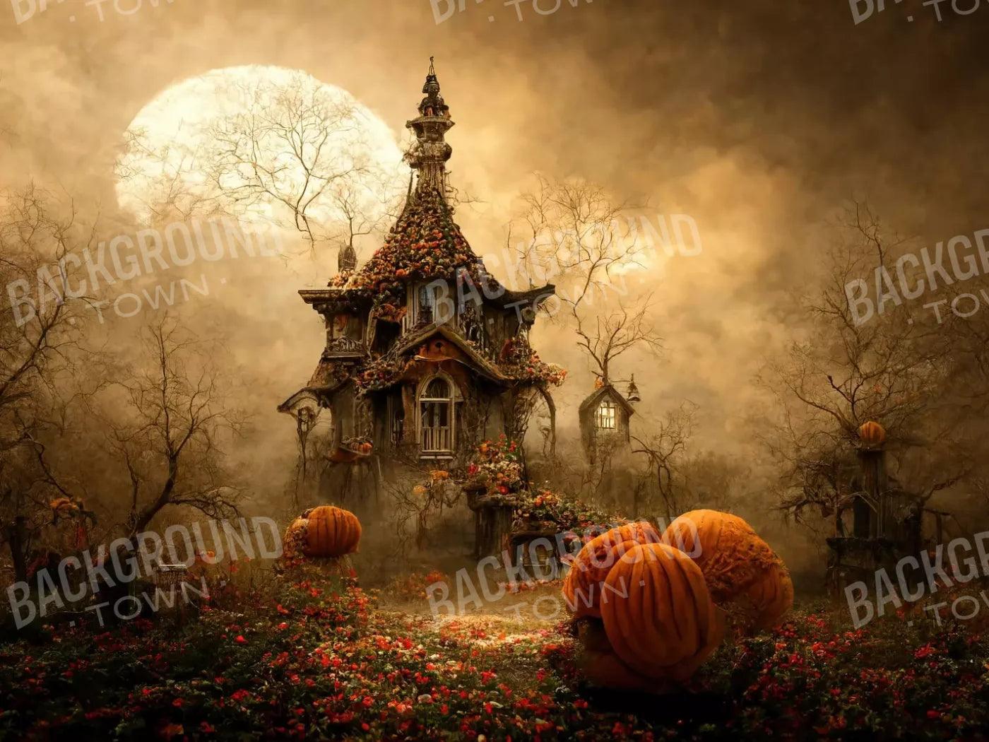 Hallows Eve 3 6’8’X5’ Fleece (80 X 60 Inch) Backdrop