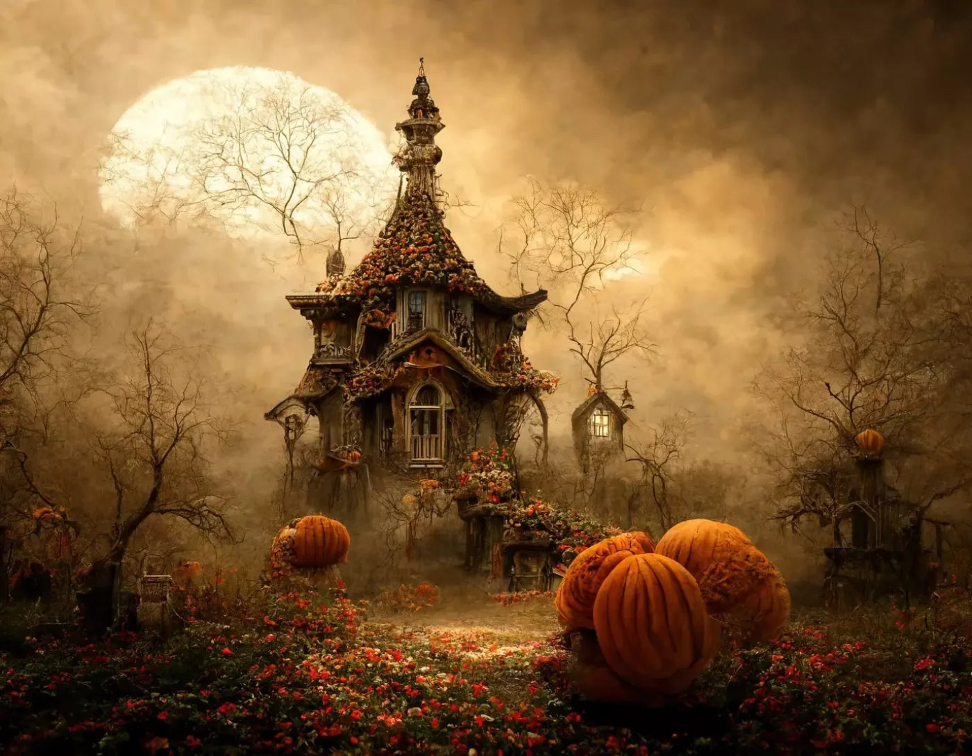 Hallows Eve 3 8’X6’ Fleece (96 X 72 Inch) Backdrop