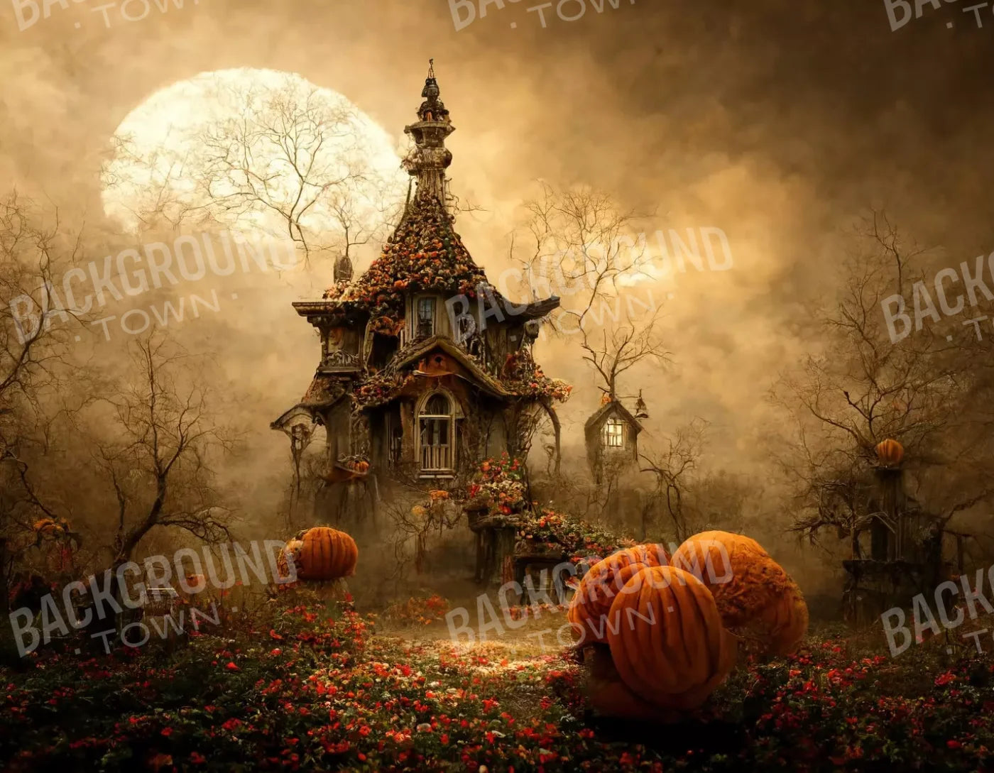 Hallows Eve 3 8’X6’ Fleece (96 X 72 Inch) Backdrop