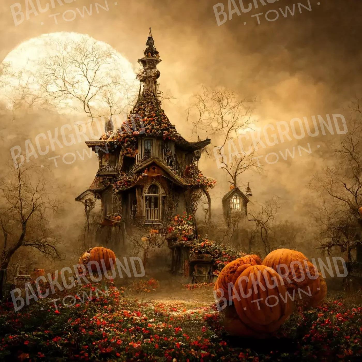 Hallows Eve 3 8’X8’ Fleece (96 X Inch) Backdrop