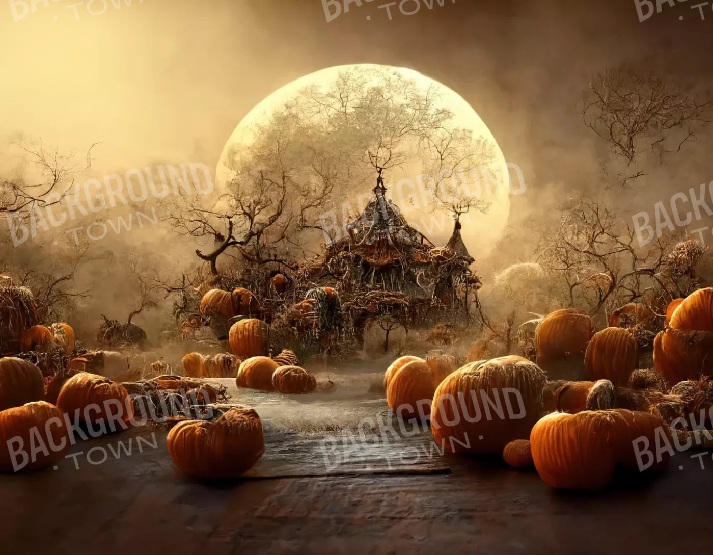 Hallows Eve 4 8X6 Fleece ( 96 X 72 Inch ) Backdrop