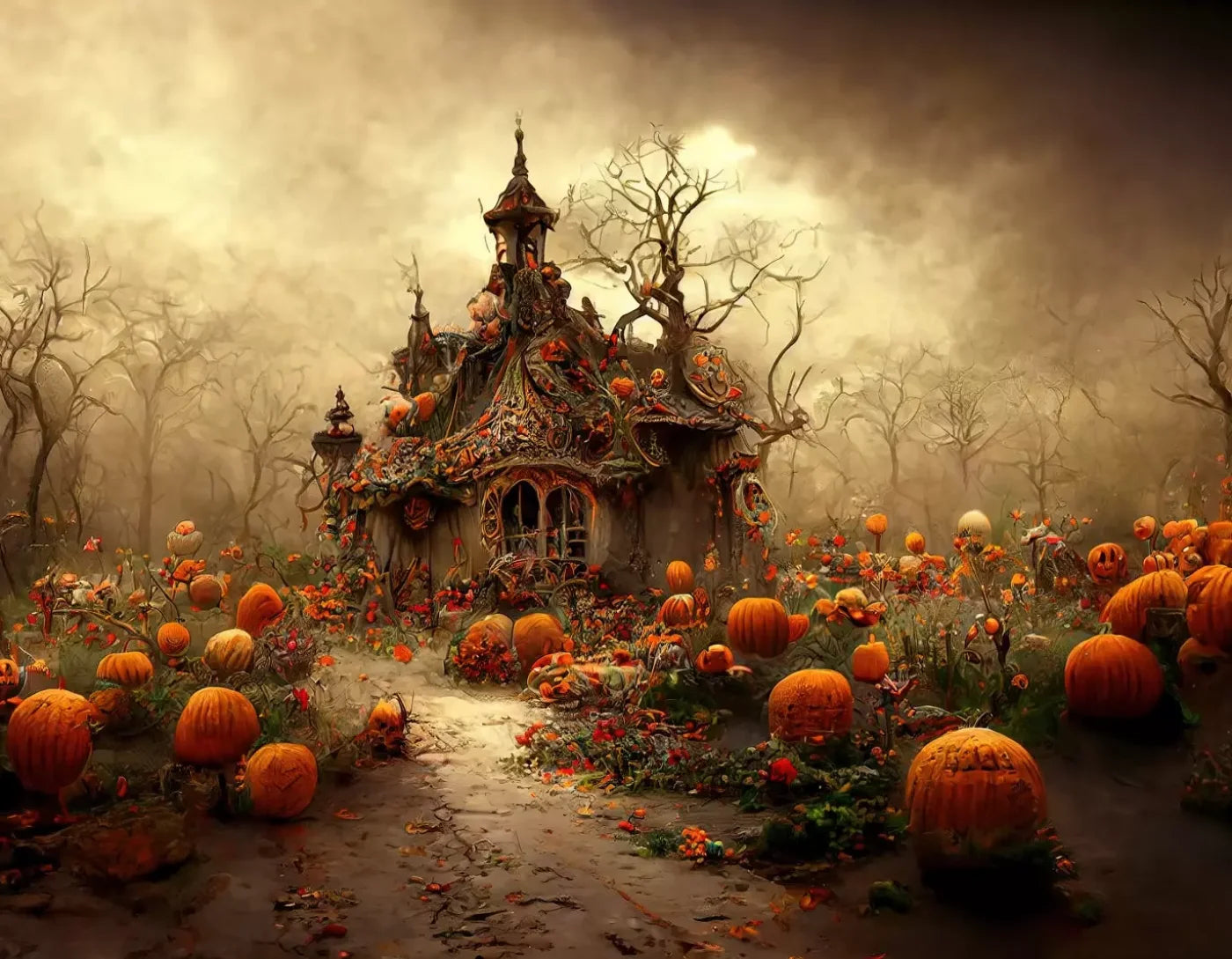 Hallows Eve 8’X6’ Fleece (96 X 72 Inch) Backdrop