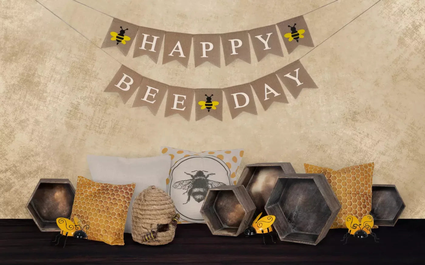 Happy Bee Day 14X9 Ultracloth ( 168 X 108 Inch ) Backdrop