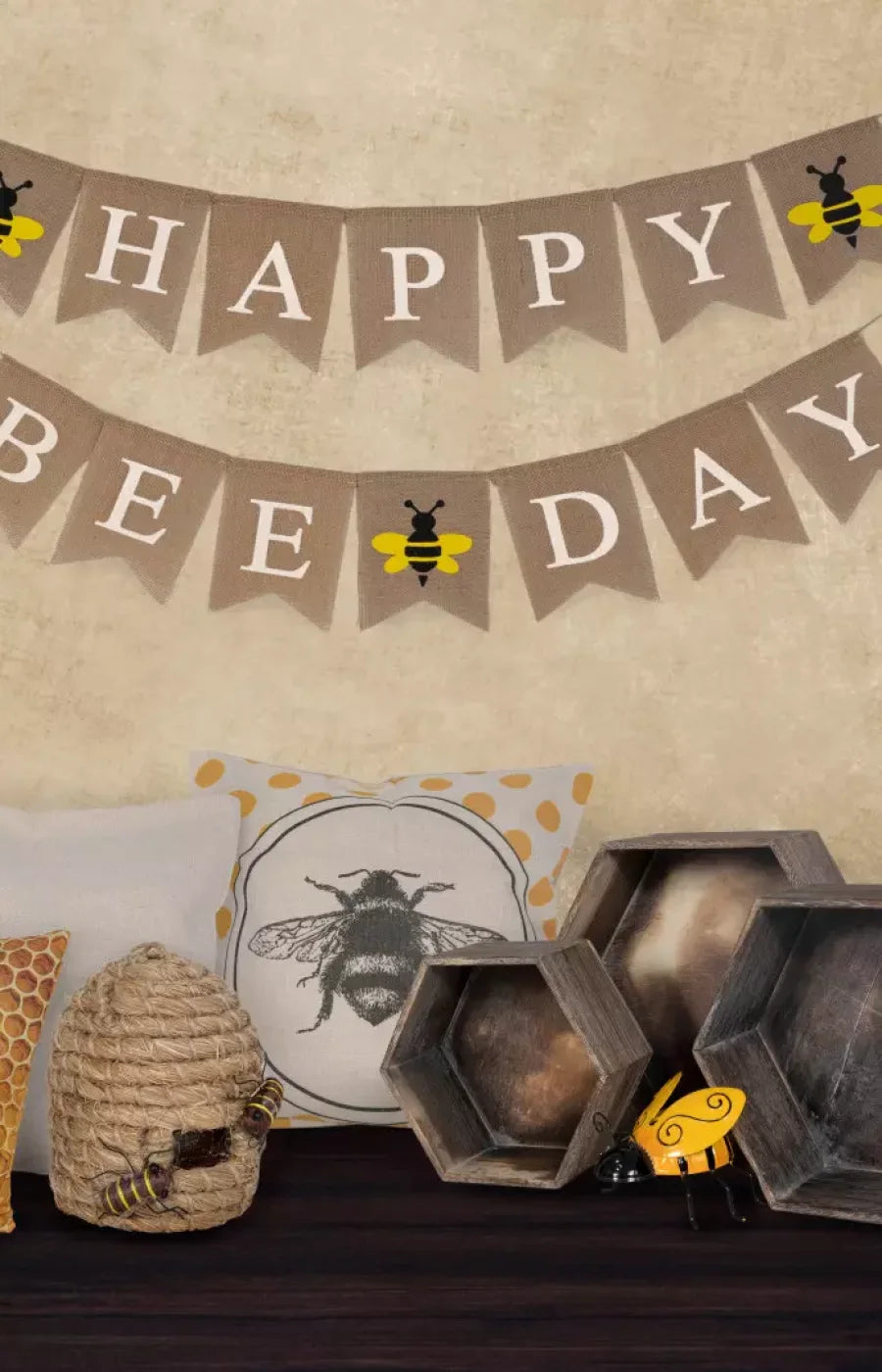Happy Bee Day 8X12 Ultracloth ( 96 X 144 Inch ) Backdrop