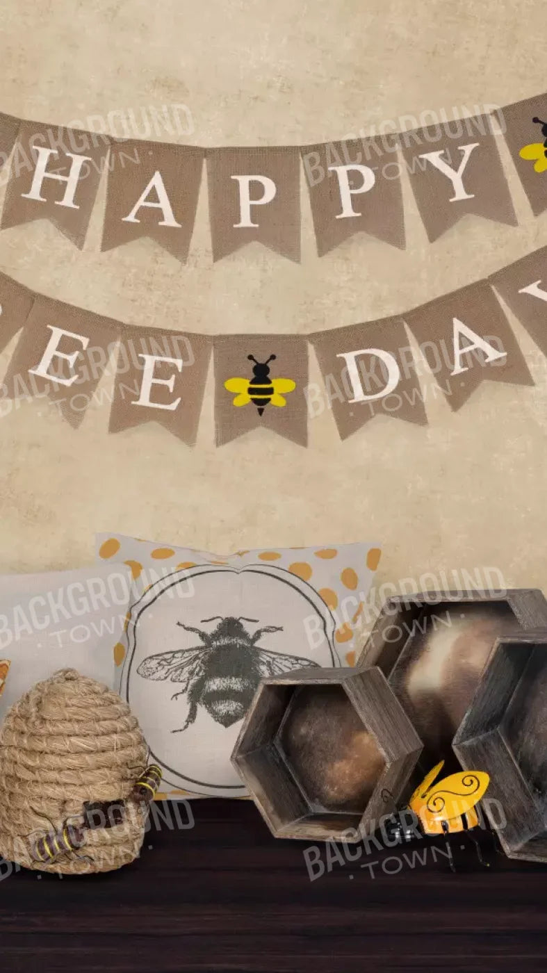 Happy Bee Day 8X14 Ultracloth ( 96 X 168 Inch ) Backdrop