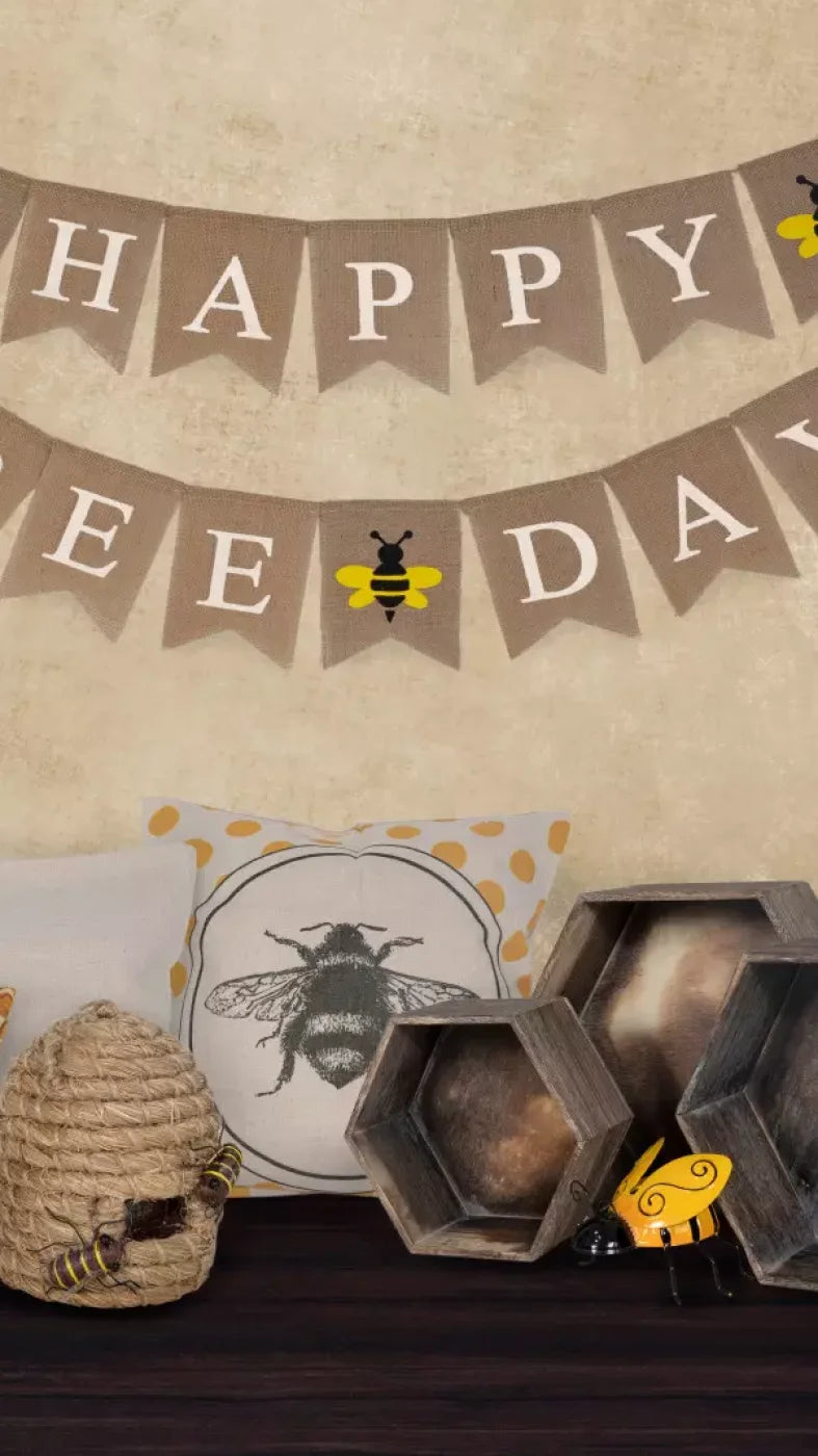 Happy Bee Day 8X14 Ultracloth ( 96 X 168 Inch ) Backdrop