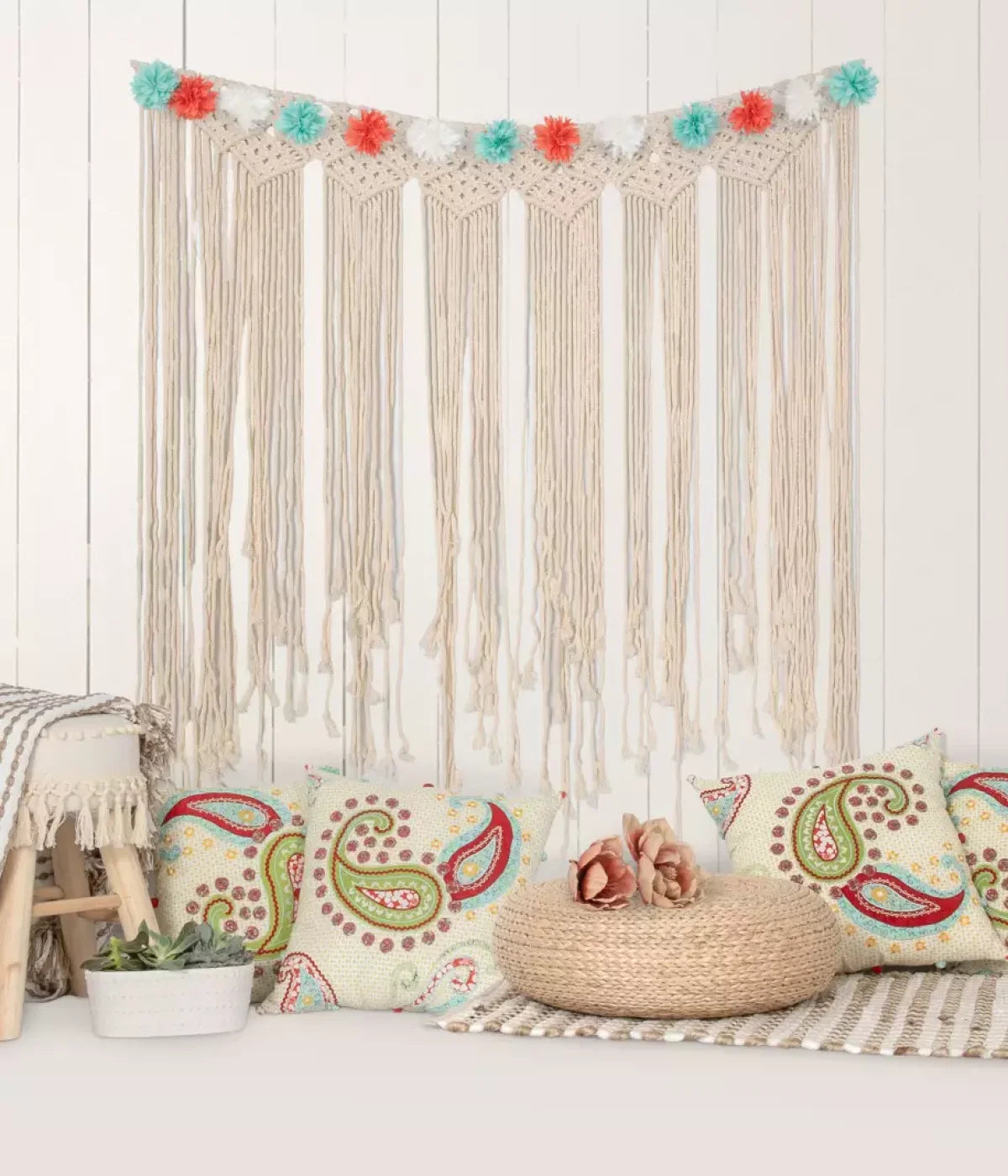 Happy Boho 10X12 Ultracloth ( 120 X 144 Inch ) Backdrop