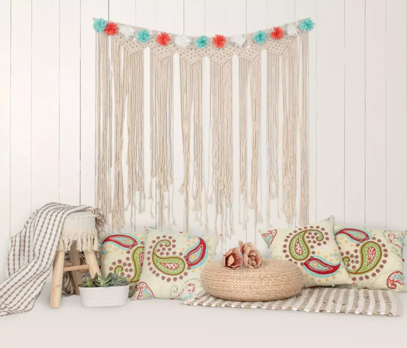 Happy Boho 12X10 Ultracloth ( 144 X 120 Inch ) Backdrop
