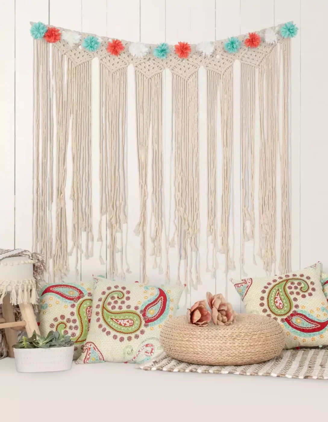 Happy Boho 6X8 Fleece ( 72 X 96 Inch ) Backdrop