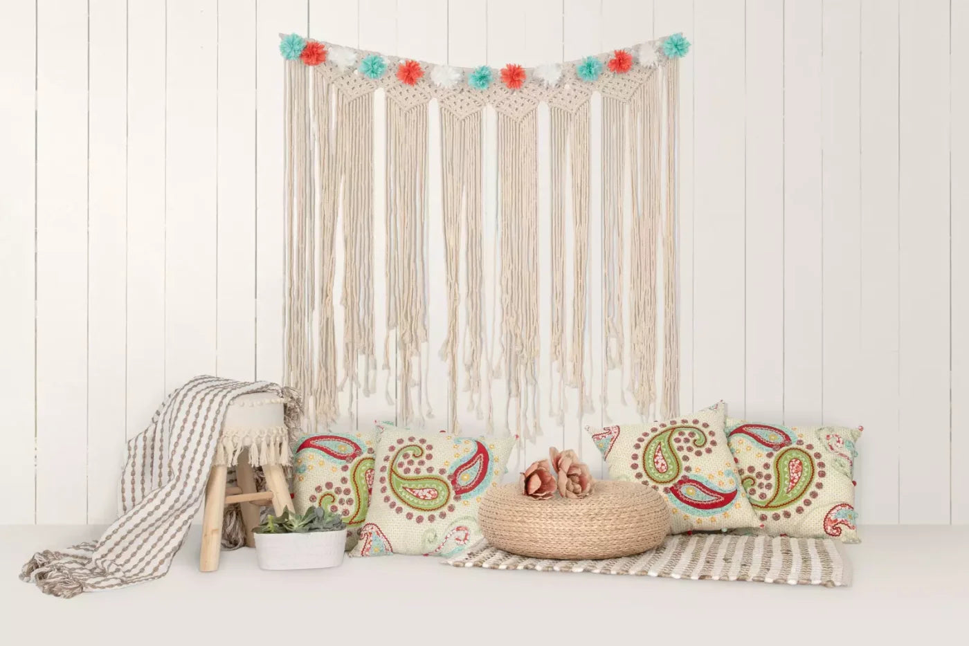 Happy Boho 8X5 Ultracloth ( 96 X 60 Inch ) Backdrop