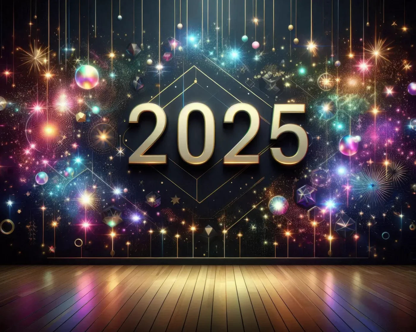 Happy New Year 10’X8’ Fleece (120 X 96 Inch) Backdrop