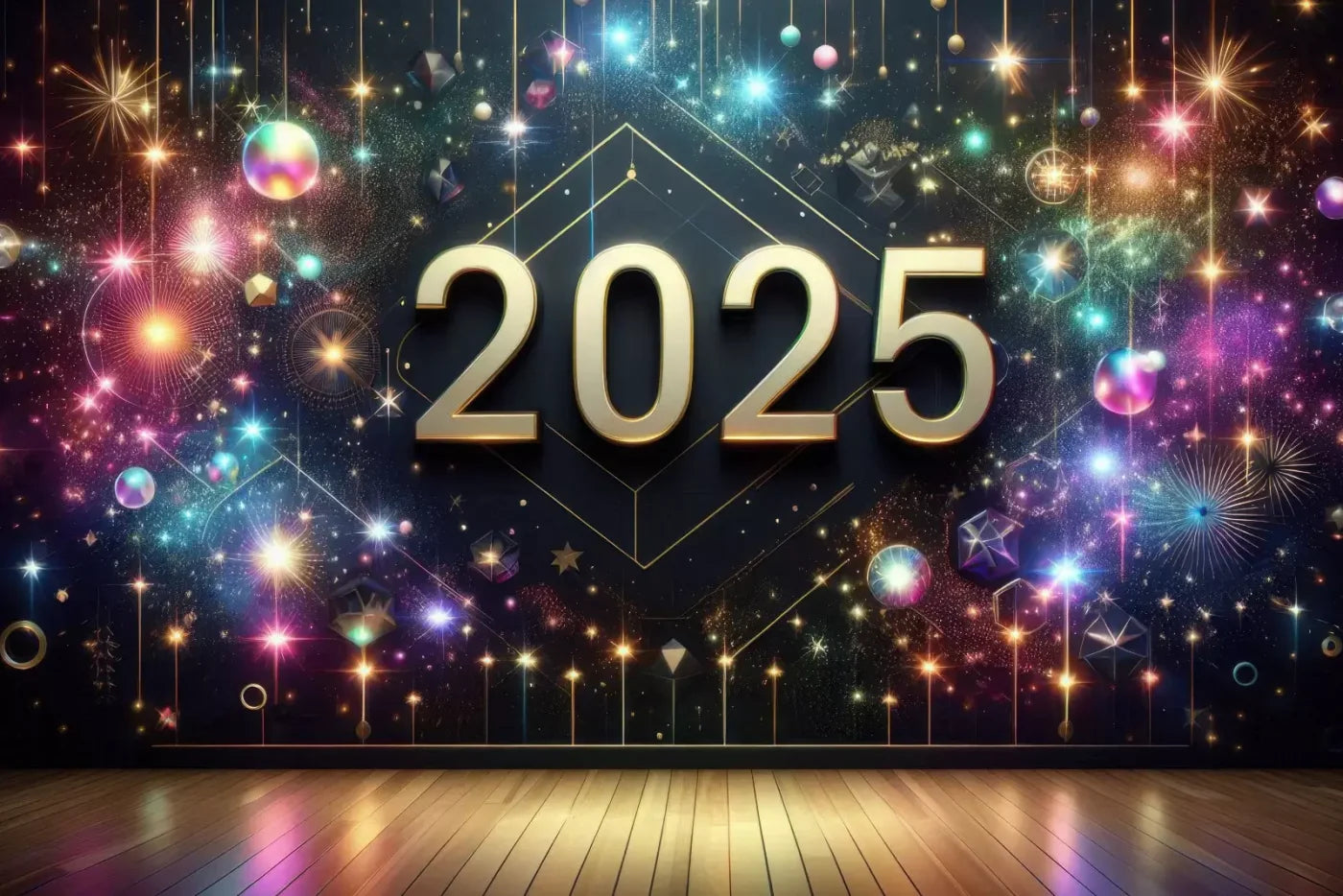 Happy New Year 12’X8’ Ultracloth (144 X 96 Inch) Backdrop