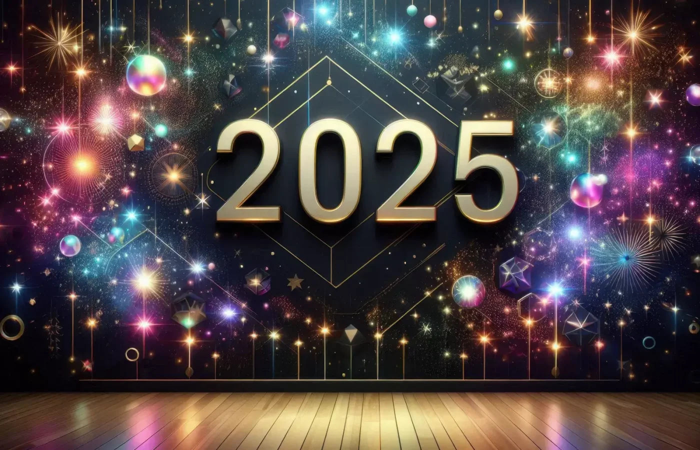 Happy New Year 14’X9’ Ultracloth (168 X 108 Inch) Backdrop