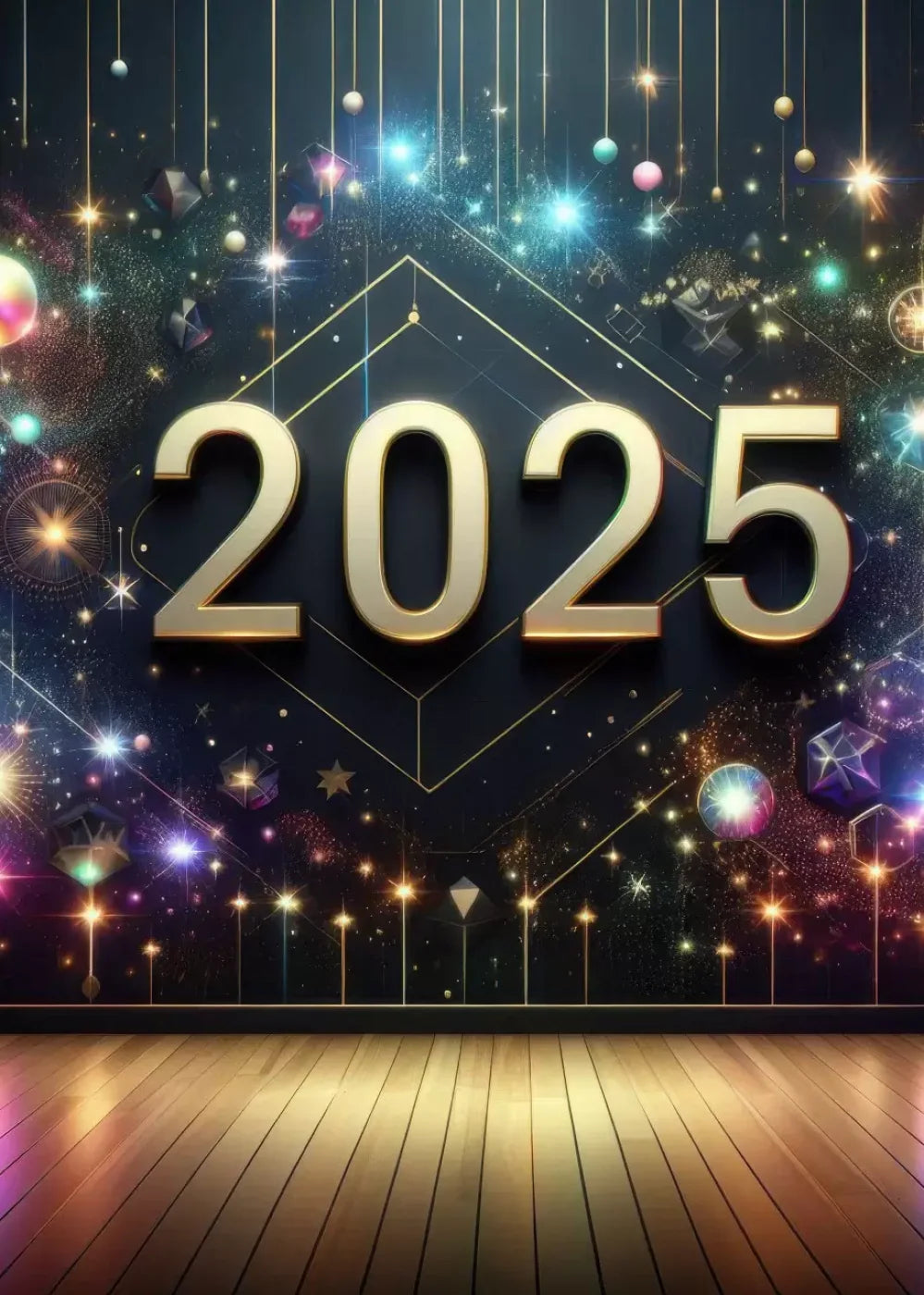 Happy New Year 5’X7’ Ultracloth (60 X 84 Inch) Backdrop