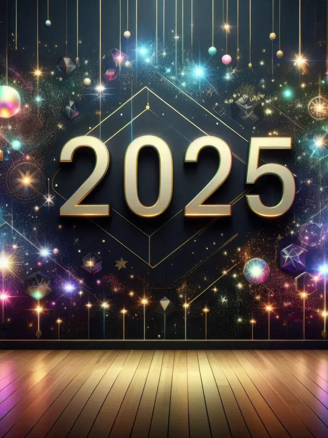 Happy New Year 6’X8’ Fleece (72 X 96 Inch) Backdrop