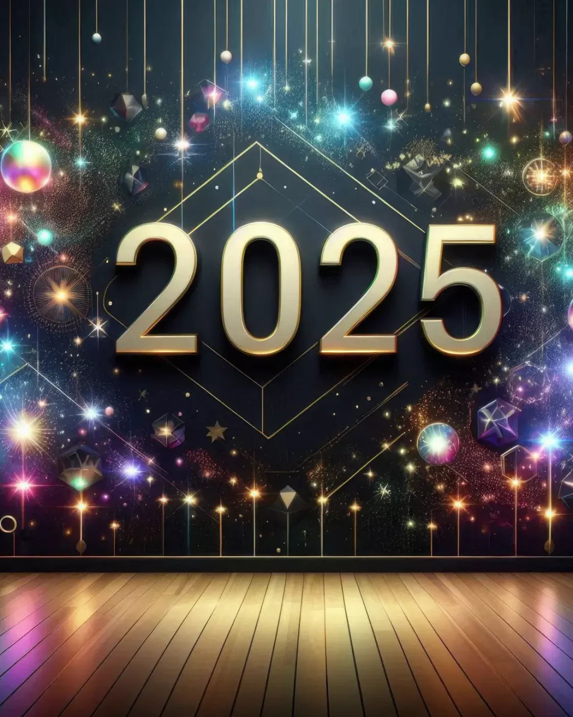 Happy New Year 8’X10’ Fleece (96 X 120 Inch) Backdrop