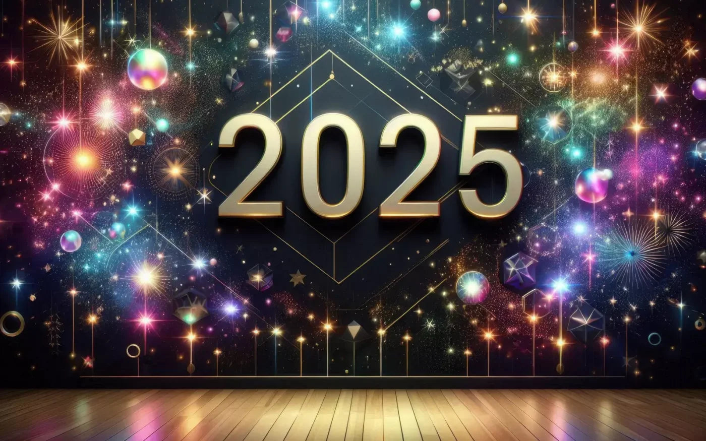 Happy New Year 8’X5’ Ultracloth (96 X 60 Inch) Backdrop
