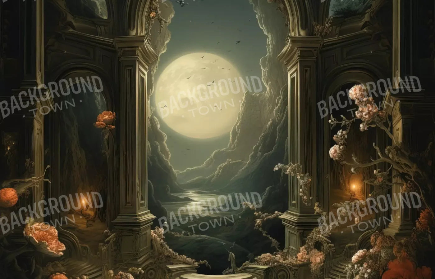 Haunted Elegance I 14’X9’ Ultracloth (168 X 108 Inch) Backdrop