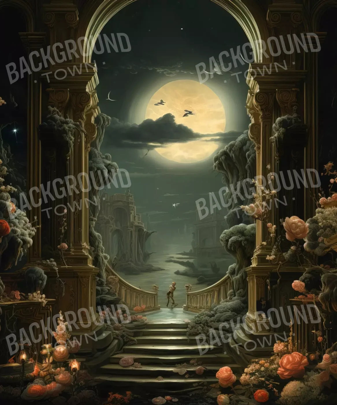 Haunted Elegance Ii 10’X12’ Ultracloth (120 X 144 Inch) Backdrop