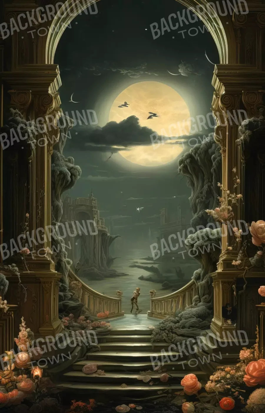 Haunted Elegance Ii 9’X14’ Ultracloth (108 X 168 Inch) Backdrop